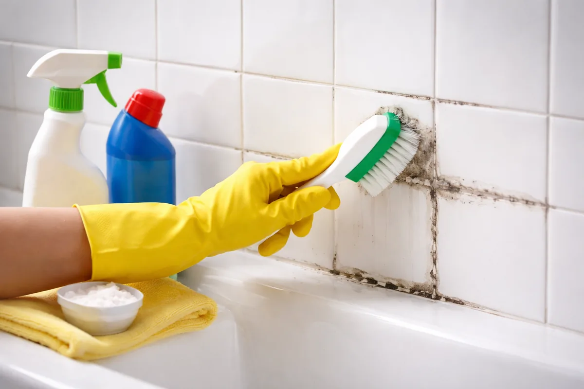 How to clean mold from bathroom tiles