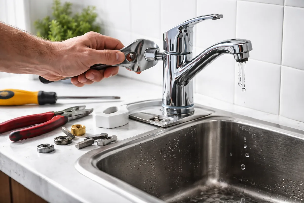 How to fix a leaking kitchen faucet without a plumber